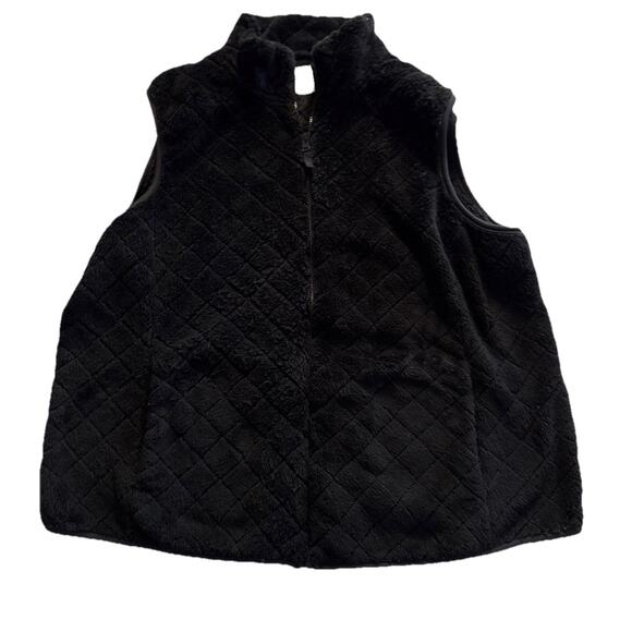Time And Tru womens Black fleece vest , Size XXL - Picture 1 of 4